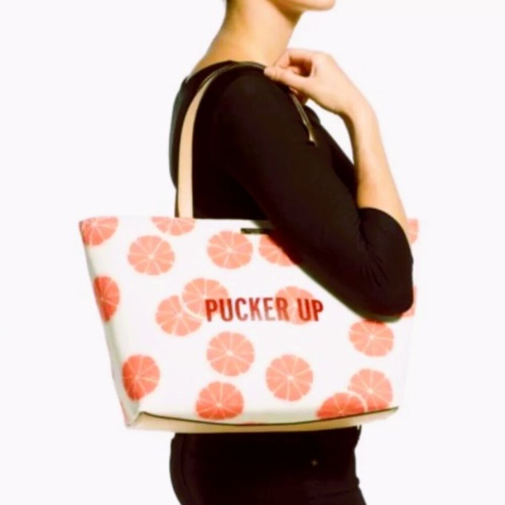 Kate Spade "Pucker Up" summer beach bag tote